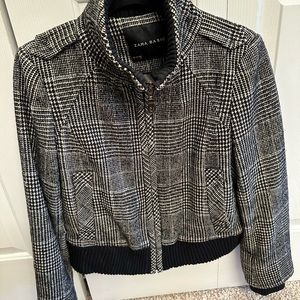 Zara basic plaid jacket.  Size L.